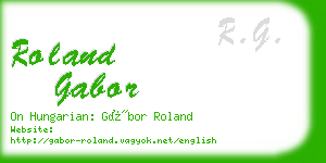 roland gabor business card